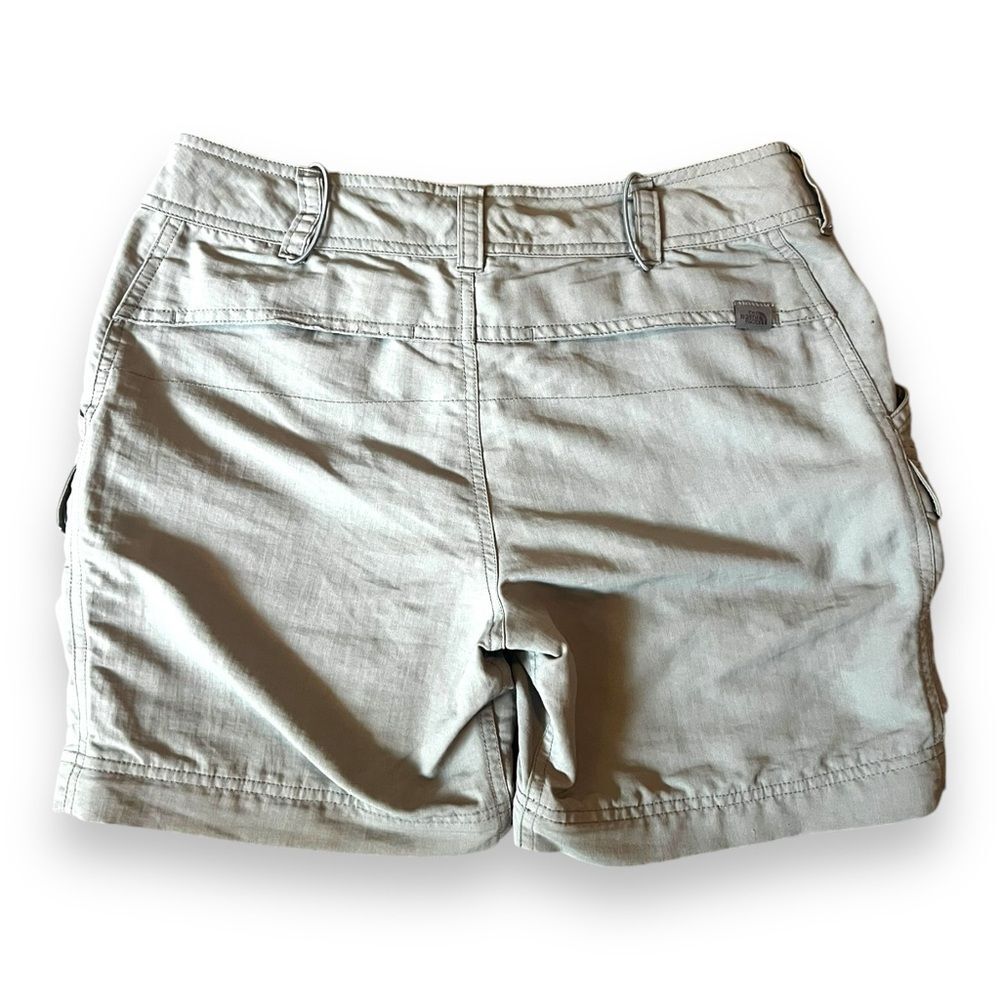 The North Face Cargo Hiking Outdoor Shorts Mid Rise Flap Pockets Gray Size 4 - Picture 2 of 13